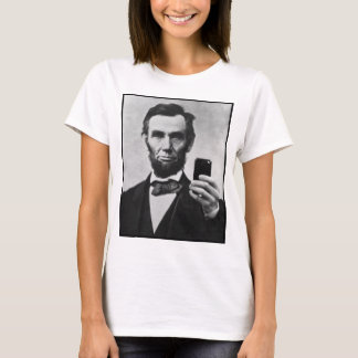 Abraham Lincoln with Cell Phone T-Shirt