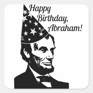 Abraham Lincoln's Birthday Square Sticker