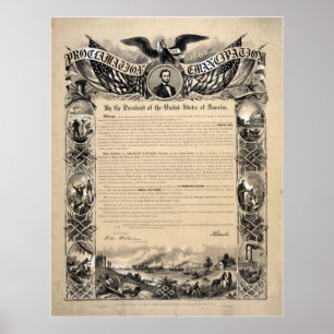Abraham Lincoln's Emancipation Proclamation Poster