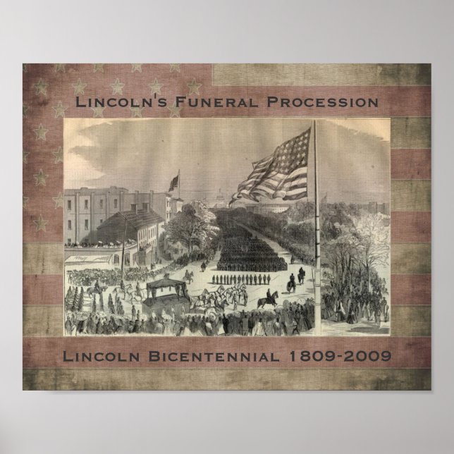 Abraham Lincoln's Funeral Procession Poster (Front)