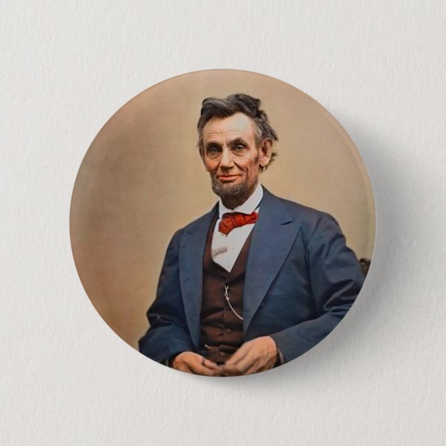 Abraham Lincolon 2 Inch Round Button (Front)