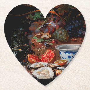 Abraham Mignon Fruits and oysters Paper Coaster
