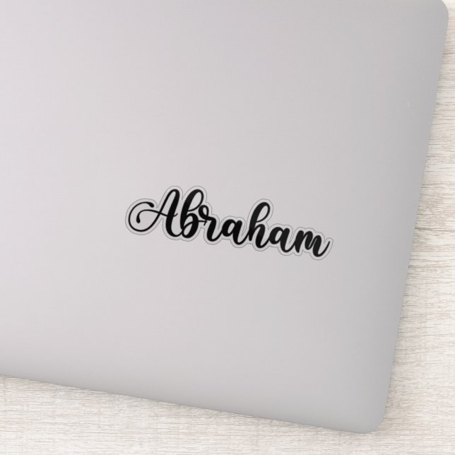 Abraham Name - Handwritten Calligraphy (Detail)