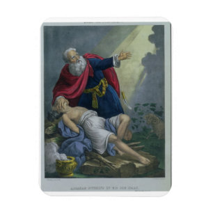 Abraham Offering Up his Son Isaac, from a Bible pr Magnet