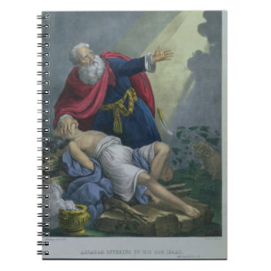 Abraham Offering Up his Son Isaac, from a Bible pr Notebook