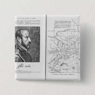 Abraham Ortel Oretelius 2 Inch Square Button