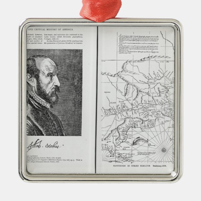 Abraham Ortel Oretelius Metal Ornament (Front)