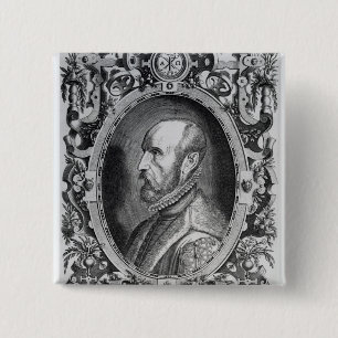 Abraham Ortelius 2 Inch Square Button