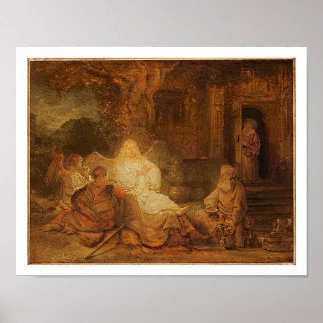 Abraham Receives the Three Angels, 1646 (oil on pa Poster (Front)