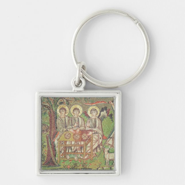 Abraham with the angels (mosaic) keychain (Front)