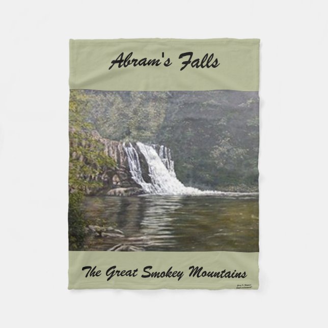 Abrams Falls-Smokey Mountains  Fleece Blanket (Front)
