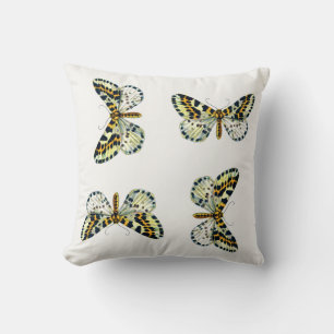 Abraxas grossulariata, The Magpie Moth Colour Imag Throw Pillow