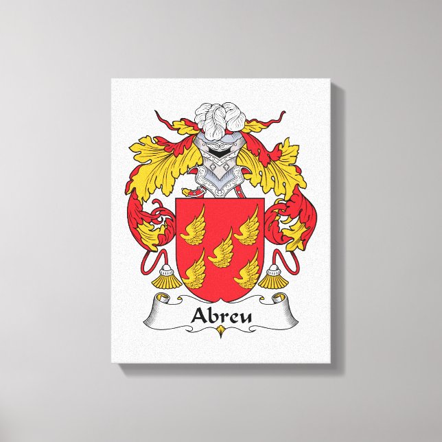 Abreu Family Crest Canvas Print (Front)