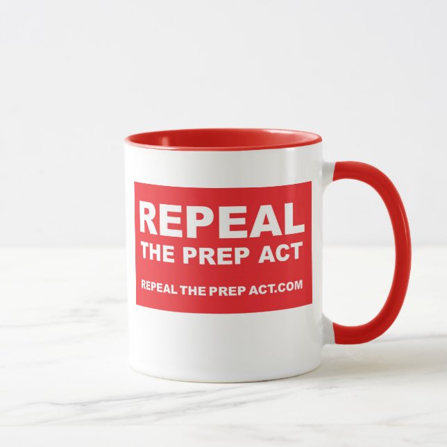 Abroger la loi PREP - Mug à café à deux tons (Droite)