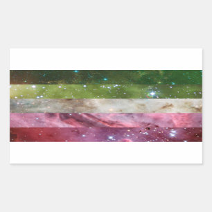 Abrosexual nebula flag stickers