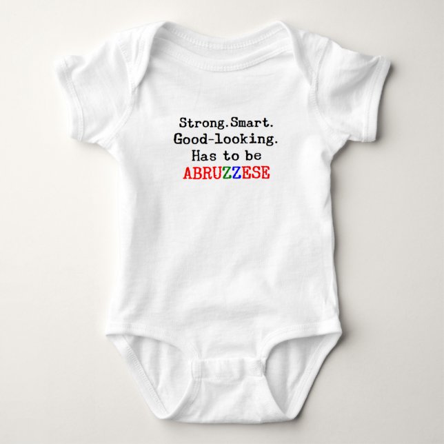 abruzzese strong baby bodysuit (Front)