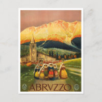 Abruzzo, Abrvzzo, italy Vintage Travel Postcard