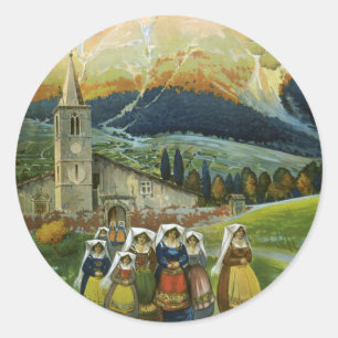 Abruzzo Classic Round Sticker