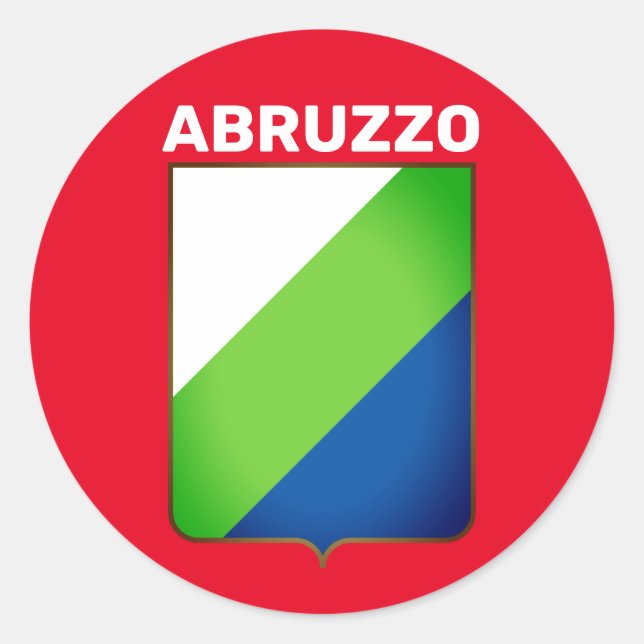 Abruzzo flag (Italia) Classic Round Sticker (Front)