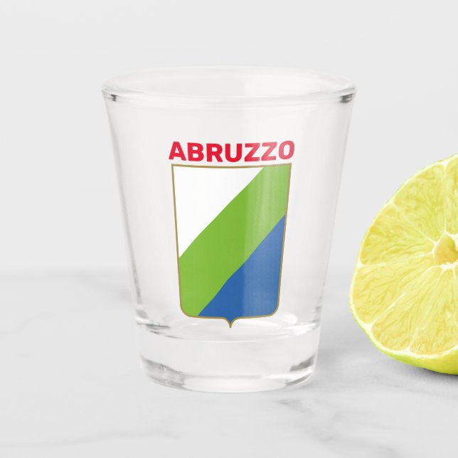 Abruzzo flag (Italia) Shot Glass (Front)