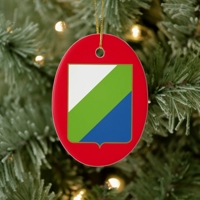 Abruzzo, Italy - coat of arms Ceramic Ornament (Tree)