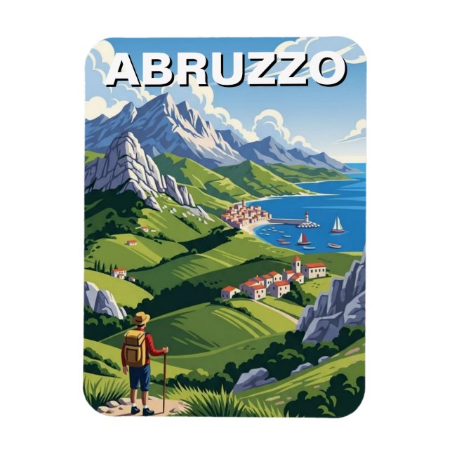 Abruzzo Italy Travel Magnet (Vertical)