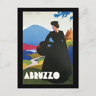 Abruzzo, Italy Vintage Travel Advertising Poster Postcard
