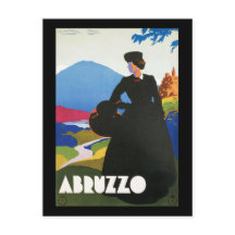 Abruzzo, Italy Vintage Travel Advertising Poster