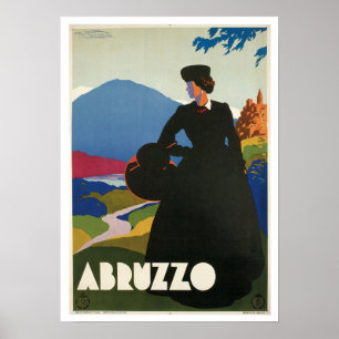 Abruzzo Italy Vintage Travel Poster