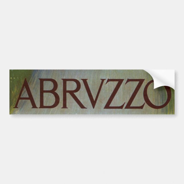 Abruzzo Italy Vintage Travel Poster Art with Women Bumper Sticker (Front)