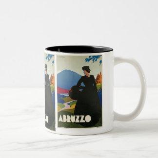 Abruzzo, Italy Vintage Travel Poster Two-Tone Coffee Mug