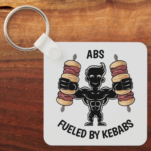 Abs and Kebabs  Keychain (Front)