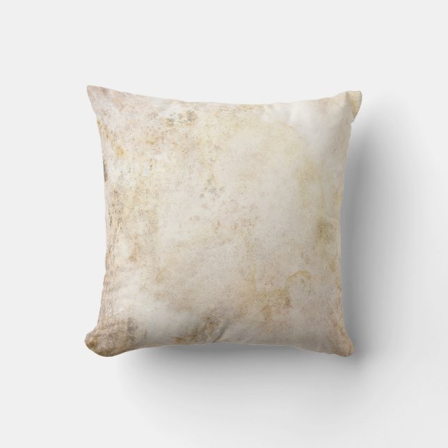 [ABS-BEI-1] Beige marble speckle Throw Pillow (Front)