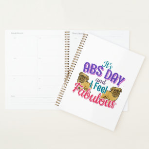 Abs Day Core Workout - Pug Dog Lover Planner
