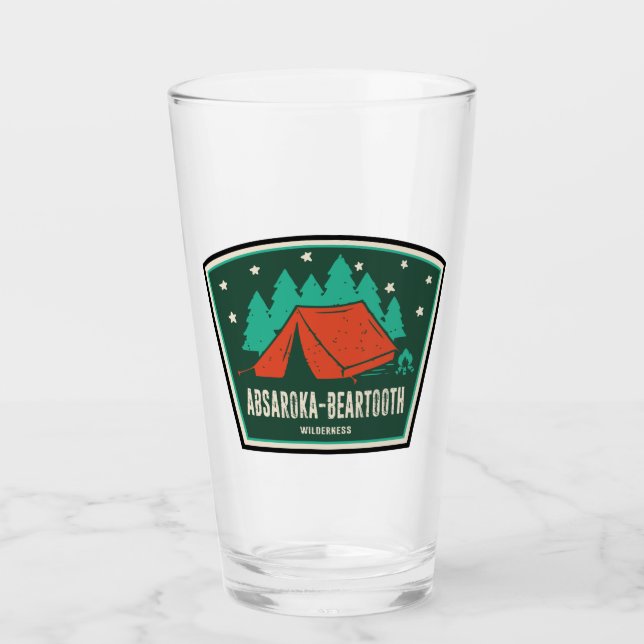 Absaroka - Beartooth Wilderness Montana Camping Glass (Front)