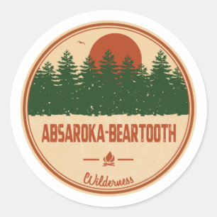 Absaroka - Beartooth Wilderness Montana Wyoming Classic Round Sticker