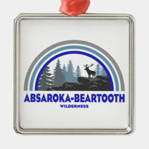 Absaroka - Beartooth Wilderness Rainbow Deer Metal Ornament