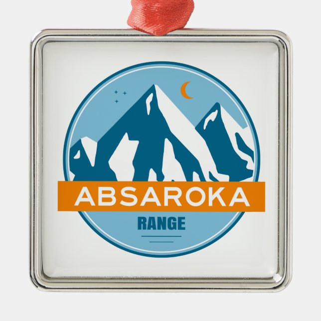 Absaroka Range Montana Wyoming Metal Ornament (Front)
