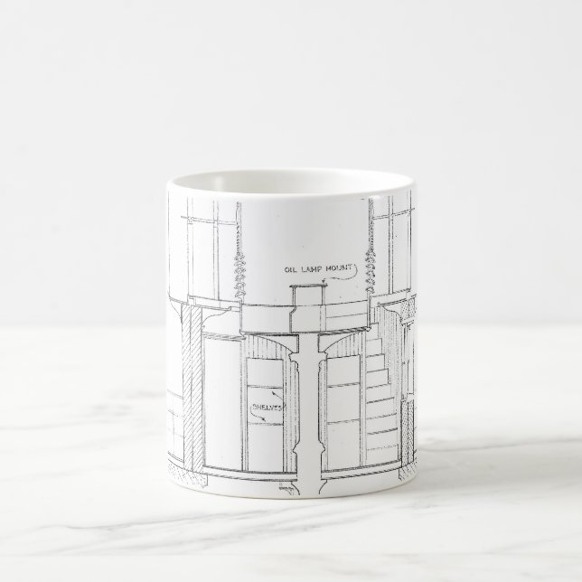 Absecon Lighthouse Blueprint Coffee Mug (Center)