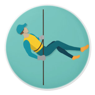 Abseiling Ceramic Knob