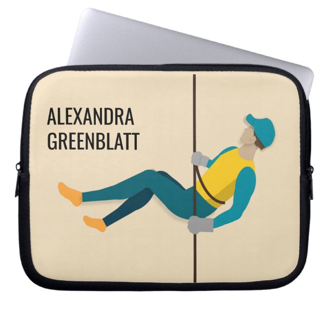 Abseiling Laptop Sleeve (Front)