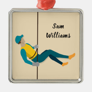 Abseiling Metal Ornament