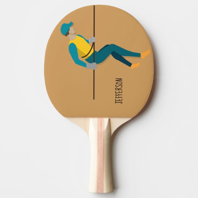 Abseiling Ping Pong Paddle (Front)