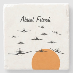 Absent Friends F4U Corsair Stone Coaster