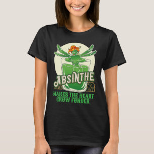 Absinthe Alcohol Green Fairy Makes the Heart Grow T-Shirt
