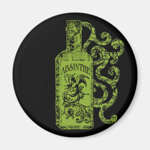 Absinthe Bottle Swirls Magnet