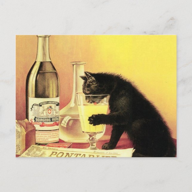 Absinthe Bourgeois Postcard (Front)