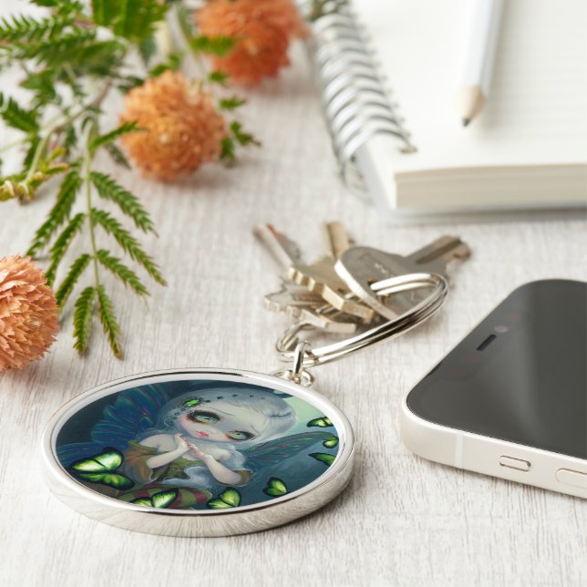 "Absinthe Butterflies" Keychain (Side)