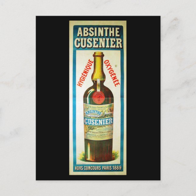 ABSINTHE CUSENIER POSTCARD (Front)