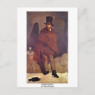 Absinthe Drinker By Manet Edouard Postcard